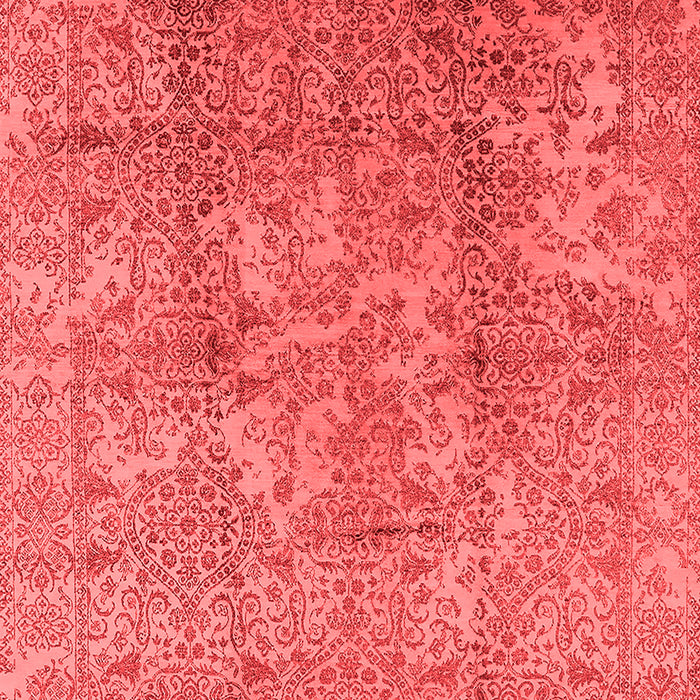 Machine Washable Oriental Red Industrial Rug, wshurb1463red