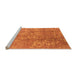 Sideview of Machine Washable Oriental Orange Industrial Area Rugs, wshurb1463org