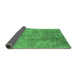 Sideview of Oriental Emerald Green Industrial Rug, urb1463emgrn