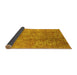 Sideview of Oriental Yellow Industrial Rug, urb1463yw