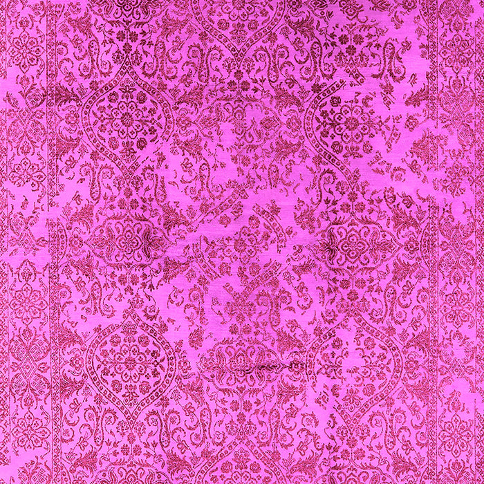 Machine Washable Oriental Pink Industrial Rug, wshurb1463pnk