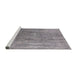 Sideview of Machine Washable Industrial Modern Silver Pink Rug, wshurb1464