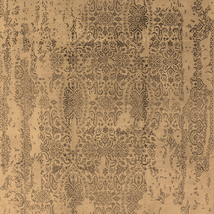 Machine Washable Oriental Brown Industrial Rug, wshurb1464brn