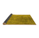 Sideview of Oriental Yellow Industrial Rug, urb1464yw