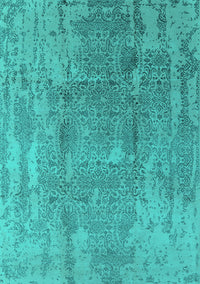 Oriental Turquoise Industrial Rug, urb1464turq