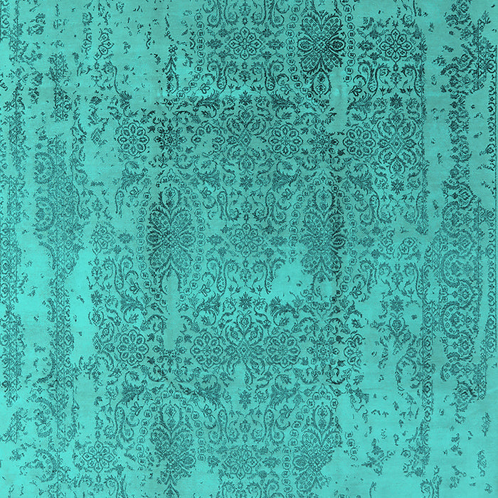 Oriental Turquoise Industrial Rug, urb1464turq