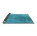 Sideview of Oriental Light Blue Industrial Rug, urb1464lblu