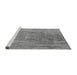 Sideview of Machine Washable Oriental Gray Industrial Rug, wshurb1464gry