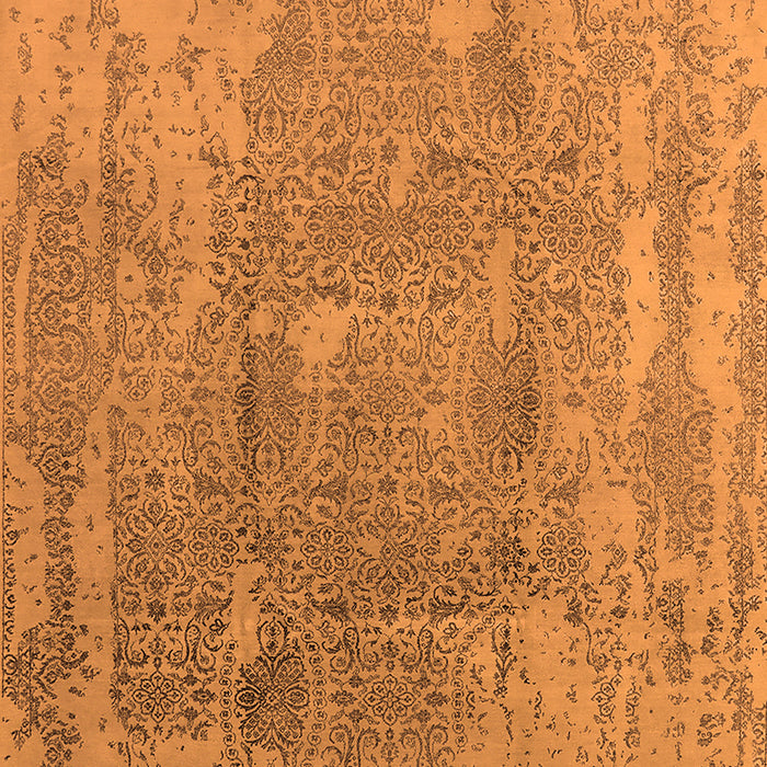 Machine Washable Oriental Orange Industrial Area Rugs, wshurb1464org