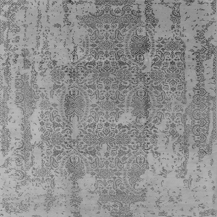 Square Oriental Gray Industrial Rug, urb1464gry