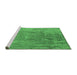 Sideview of Machine Washable Oriental Emerald Green Industrial Area Rugs, wshurb1464emgrn