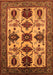 Machine Washable Oriental Orange Industrial Area Rugs, wshurb1465org