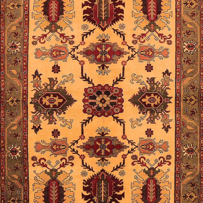 Machine Washable Oriental Orange Industrial Area Rugs, wshurb1465org