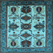 Square Oriental Light Blue Industrial Rug, urb1465lblu