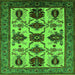 Square Oriental Green Industrial Rug, urb1465grn