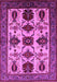 Machine Washable Oriental Pink Industrial Rug, wshurb1465pnk