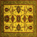 Square Oriental Yellow Industrial Rug, urb1465yw