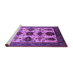 Sideview of Machine Washable Oriental Purple Industrial Area Rugs, wshurb1465pur