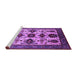 Sideview of Machine Washable Oriental Purple Industrial Area Rugs, wshurb1465pur