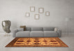 Machine Washable Oriental Orange Industrial Area Rugs in a Living Room, wshurb1465org