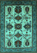 Oriental Turquoise Industrial Rug, urb1465turq