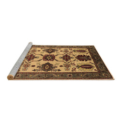Sideview of Machine Washable Oriental Brown Industrial Rug, wshurb1465brn