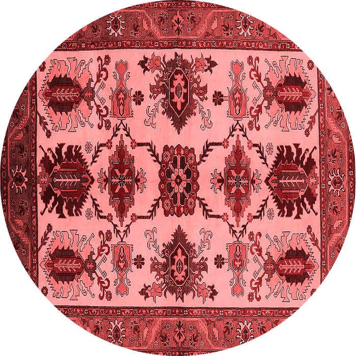 Machine Washable Oriental Red Industrial Rug, wshurb1465red