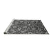 Sideview of Machine Washable Oriental Gray Industrial Rug, wshurb1466gry