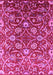 Machine Washable Oriental Pink Industrial Rug, wshurb1466pnk