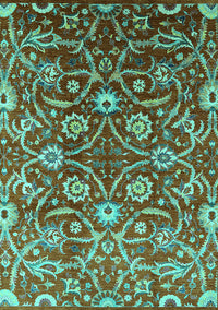 Oriental Turquoise Industrial Rug, urb1466turq