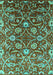 Oriental Turquoise Industrial Rug, urb1466turq