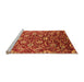 Sideview of Machine Washable Oriental Orange Industrial Area Rugs, wshurb1466org