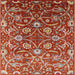 Square Mid-Century Modern Light Copper Gold Oriental Rug, urb1466