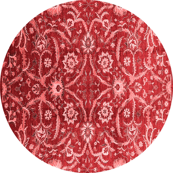 Machine Washable Oriental Red Industrial Rug, wshurb1466red