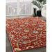 Mid-Century Modern Light Copper Gold Oriental Rug in Family Room, urb1466