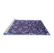 Sideview of Machine Washable Oriental Blue Industrial Rug, wshurb1466blu