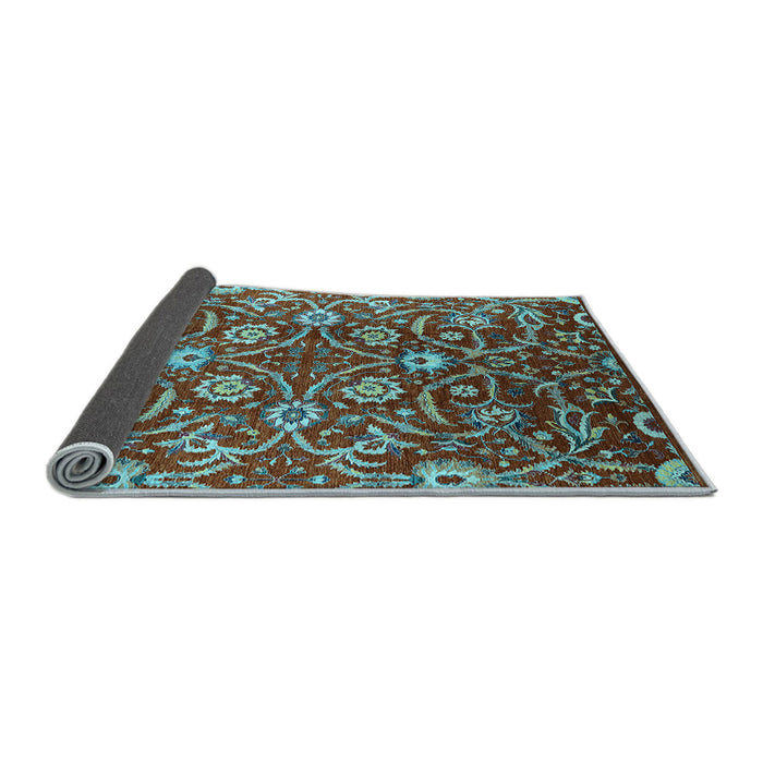 Sideview of Oriental Light Blue Industrial Rug, urb1466lblu