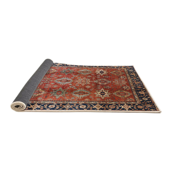Sideview of Mid-Century Modern Light Copper Gold Oriental Rug, urb1467