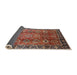 Sideview of Mid-Century Modern Light Copper Gold Oriental Rug, urb1467