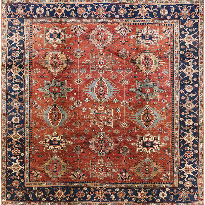 Square Machine Washable Industrial Modern Light Copper Gold Rug, wshurb1467