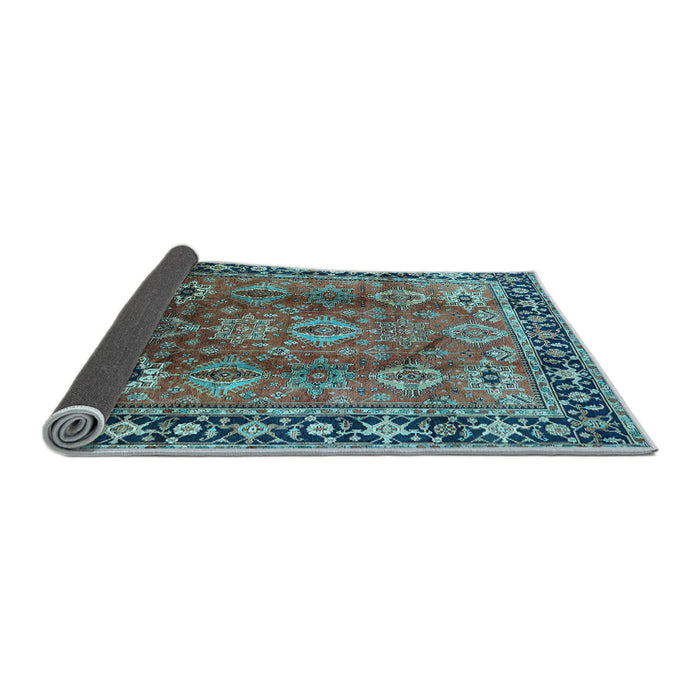 Sideview of Oriental Light Blue Traditional Rug, urb1467lblu