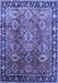 Machine Washable Oriental Blue Traditional Rug, wshurb1467blu