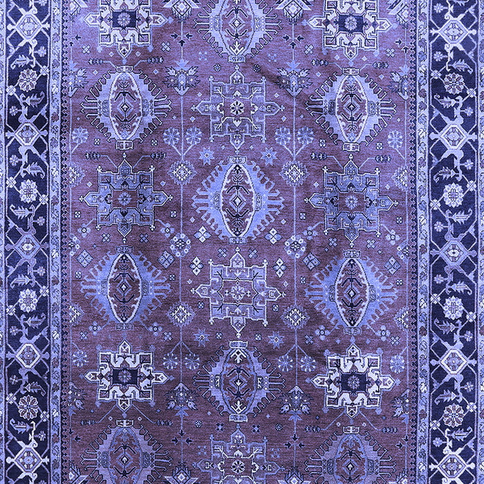 Machine Washable Oriental Blue Traditional Rug, wshurb1467blu