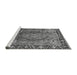 Sideview of Machine Washable Oriental Gray Traditional Rug, wshurb1467gry