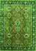 Oriental Green Traditional Rug, urb1467grn