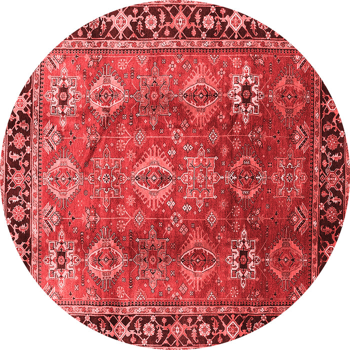 Machine Washable Oriental Red Traditional Rug, wshurb1467red