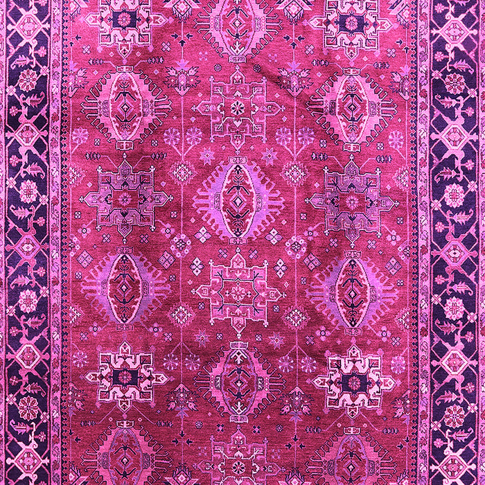 Machine Washable Oriental Pink Traditional Rug, wshurb1467pnk