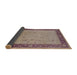 Sideview of Mid-Century Modern Chestnut Brown Oriental Rug, urb1468