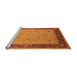 Sideview of Machine Washable Oriental Orange Industrial Area Rugs, wshurb1468org