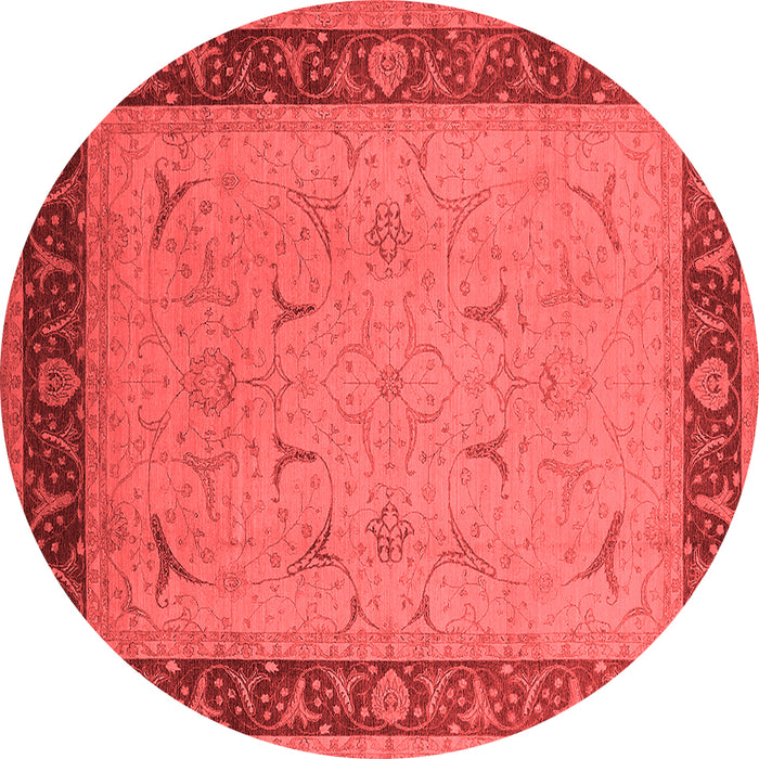 Machine Washable Oriental Red Industrial Rug, wshurb1468red